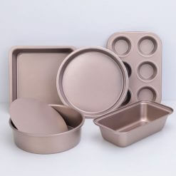 Bộ 5 khuôn làm bánh lớn màu vàng