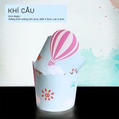Ly cupcake giấy khí cầu
